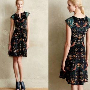 Eva Franco Larksong Corduroy Bird Dress - Size 8